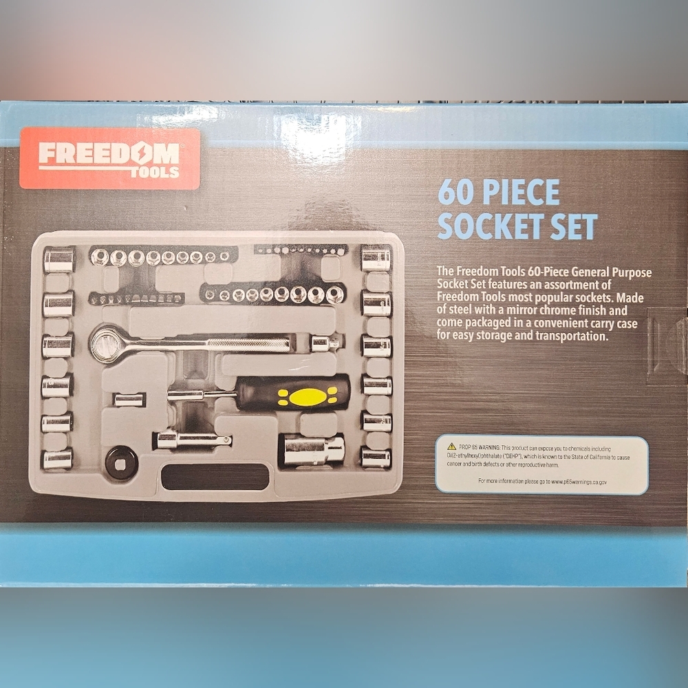 Freedom Tools 60 Piece Socket Set